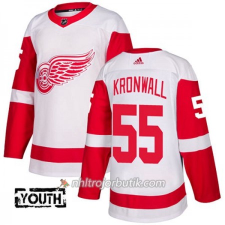 Barn Ishockey Detroit Red Wings Tröja Niklas Kronwall 55 Adidas 2017-2018 Vit Authentic